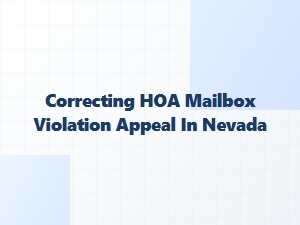 Correcting Hoa Mailbox Violation Appeal in Nevada