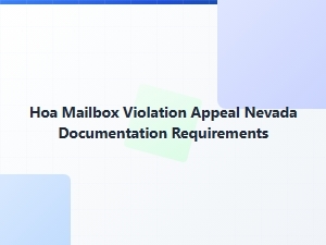 Nevada Hoa Mailbox Violation Appeal Guidelines