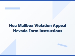 Nevada Hoa Mailbox Violation Appeal Instructions