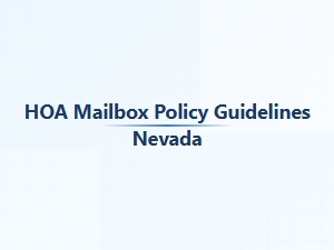 Hoa Mailbox Policy Guidelines Nevada