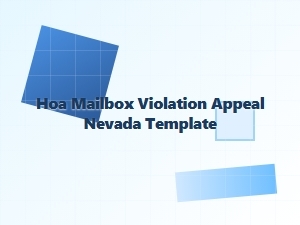 Hoa Mailbox Violation Appeal Template Nevada