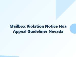 Mailbox Violation Notice Appeal Guidelines Nevada