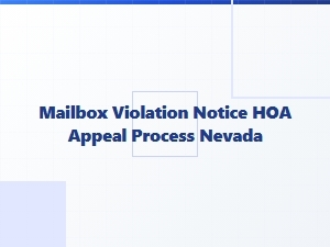 Mailbox Violation Notice Appeal Process Nevada