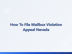 How to File Mailbox Violation Appeal Nevada