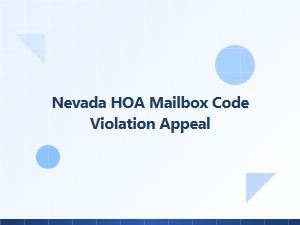 Nevada Hoa Mailbox Code Violation Appeal
