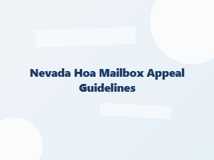 Nevada Hoa Mailbox Appeal Guidelines