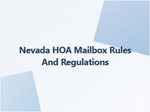 Nevada Mailbox Rules and Regulations